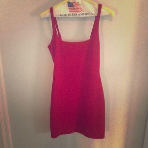 Red mini dress